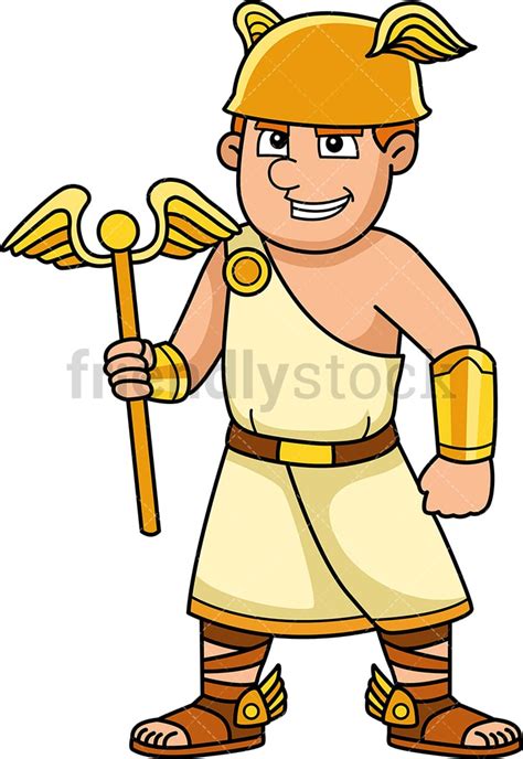 hermes cartoon|Hermes greek god clip art.